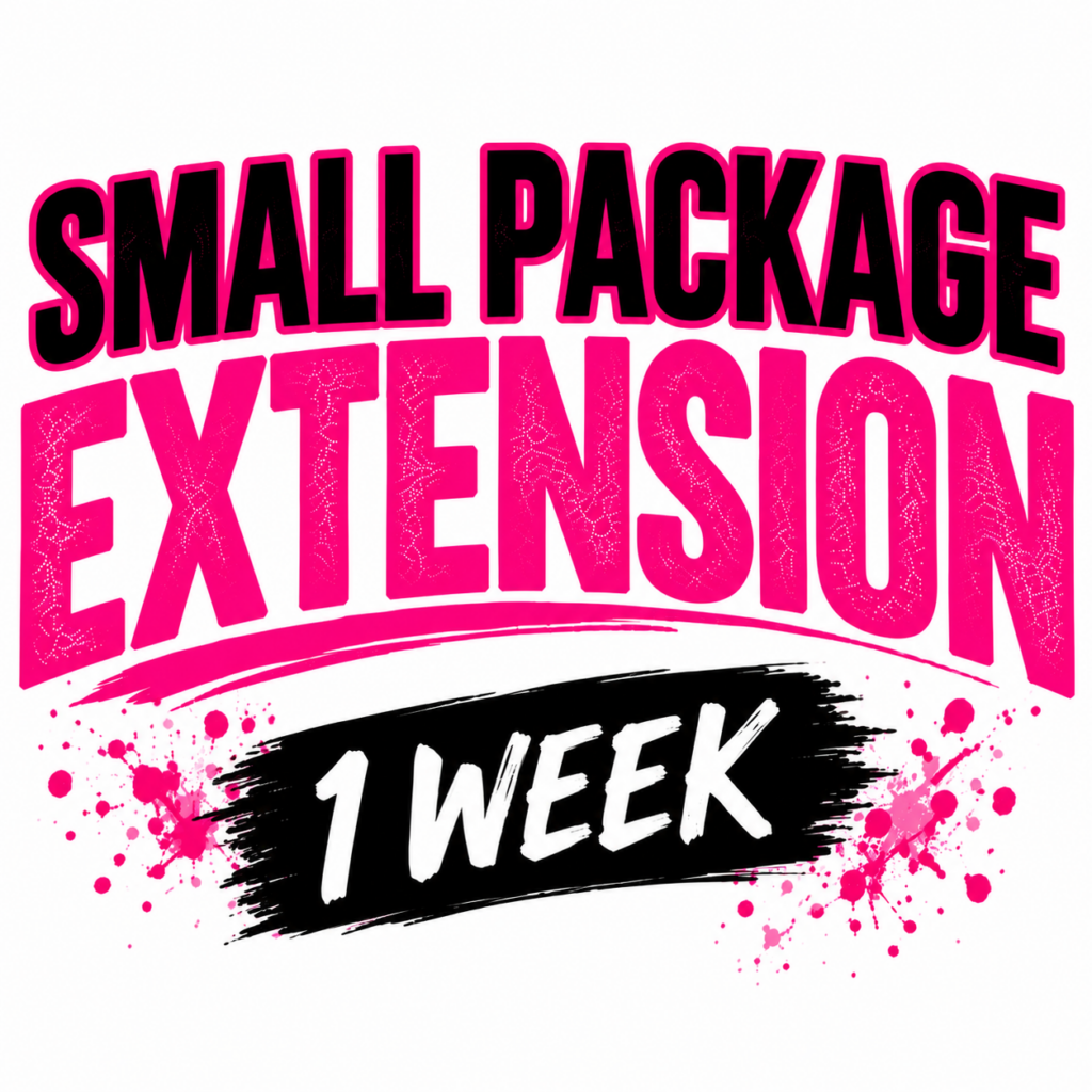 Small package extension promotion highlighting an additional week of service.