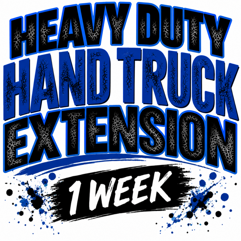 Heavy-duty hand truck extension available for one week rental, enhancing transport efficiency for medium packages.
